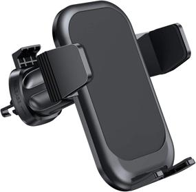 img 4 attached to 🚗 Miracase Car Phone Mount with Metal Clip: Air Vent Phone Holder for Car, Adjustable Size Up to 7'', Easy One-Handed Operation - Compatible with iPhone, Android Phones & More