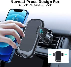 img 3 attached to 🚗 Miracase Car Phone Mount with Metal Clip: Air Vent Phone Holder for Car, Adjustable Size Up to 7'', Easy One-Handed Operation - Compatible with iPhone, Android Phones & More