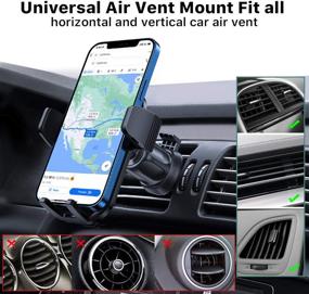 img 2 attached to 🚗 Miracase Car Phone Mount with Metal Clip: Air Vent Phone Holder for Car, Adjustable Size Up to 7'', Easy One-Handed Operation - Compatible with iPhone, Android Phones & More