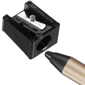 img 3 attached to Precision Dual Blade Eye Pencil Sharpener by Artisan L'uxe Beauty - Perfect for Jumbo Velvet Eyeliner Pencils with Professional European Quality