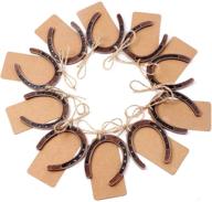 🍀 ourwarm 10pcs good luck horseshoe wedding favors: rustic gifts for vintage party decorations logo