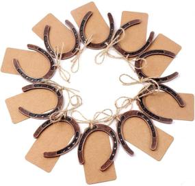 img 4 attached to 🍀 OurWarm 10pcs Good Luck Horseshoe Wedding Favors: Rustic Gifts for Vintage Party Decorations
