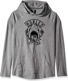 img 3 attached to 👕 Stylish and Comfortable: Hurley Little Sleeve Pullover Heather Boys' Clothing for a Trendy Look