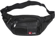 🎒 toudorp fanny pack: versatile 4-pocket waist/bum bag with adjustable belt for running, cycling, and fishing - ideal for men and women (26-44 inches) logo