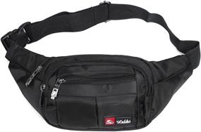 img 4 attached to 🎒 Toudorp Fanny Pack: Versatile 4-Pocket Waist/Bum Bag with Adjustable Belt for Running, Cycling, and Fishing - Ideal for Men and Women (26-44 Inches)