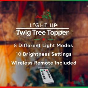 img 1 attached to 🌟 Ornativity Rattan Star Tree Topper: Illuminate your Christmas Tree with Rustic LED Lights