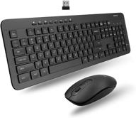 💻 macally 2.4ghz wireless keyboard and mouse combo - cordless keyboard mouse combo for windows pc - usb plug & play full size wireless mouse and keyboard for laptop and desktop logo