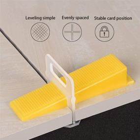 img 3 attached to 🔧 Premium Tile Leveling System with Lippage Free Installation - 300-Piece Leveling Spacer Clips and 100-Piece Reusable Wedges (1/8 Inch) for PRO and DIY