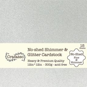 img 2 attached to 🎨 Crafasso No-Shed Shimmer Glitter Cardstock, 12x12 inches, 300GSM, 15 Sheets, Silver