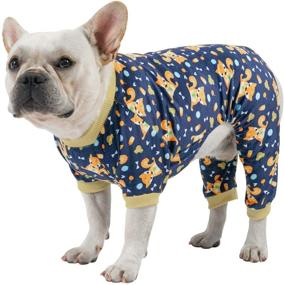 img 1 attached to CuteBone Dog Pajamas Onesie: Adorable 🐾 Pet Clothes for Small Doggies and Cats
