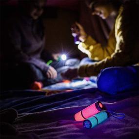 img 1 attached to LUXPRO LP395 Gels Glow-in-the-Dark LED Flashlight - 🔦 Pack of 3 - Vibrant Pink, Purple, and Blue Lights