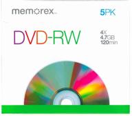 набор носителей memorex 4x dvd rw логотип