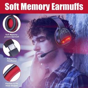 img 2 attached to 🎧 BENGOO G9900 Gaming Headset Headphones for PS4 PS5 Xbox One PC Controller: Enhance Gaming Experience with Noise Isolation, Detachable Mic, Red LED Light & Bass Surround - Ideal for Super Nintendo, Sega Dreamcast, Sony PSP