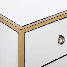 img 1 attached to 🔳 Renee Glam 2 Drawer Cabinet - Dark Gold Mirror | Christopher Knight Home