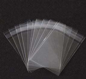 img 1 attached to TOPWEL Pack of 100/200 5x7 inch Flat Resealable Cellophane Bags with Adhesive Closure