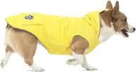 🐶 stay dry in style: canada pooch dog rain jacket - torrential tracker dog raincoat yellow (size 14) - waterproof dog jacket logo