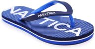 nautica flip flop sandal kid big kid ashen navy 4 logo