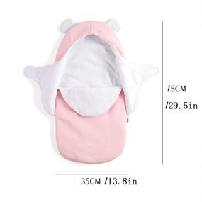 img 1 attached to vocheer Baby Swaddle Blanket: Soft Newborn Receiving Blanket 👶 & Carrier, Perfect for Baby Sleeping Bag, 0-12 Months, Pink