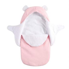 img 4 attached to vocheer Baby Swaddle Blanket: Soft Newborn Receiving Blanket 👶 & Carrier, Perfect for Baby Sleeping Bag, 0-12 Months, Pink