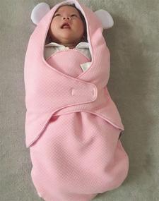 img 3 attached to vocheer Baby Swaddle Blanket: Soft Newborn Receiving Blanket 👶 & Carrier, Perfect for Baby Sleeping Bag, 0-12 Months, Pink