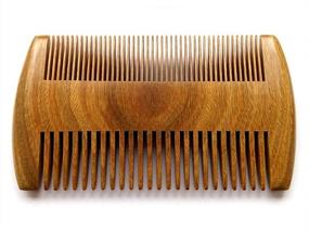 img 2 attached to Myhsmooth GS-SM-NF Green Sandalwood No Static Comb: Handmade and Perfect for Beards and Mustaches