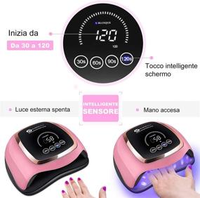 img 2 attached to 💅 Slopehill UV LED Nail Lamp 168W: Professional Gel Polish Dryer with Timer Settings, Automatic Sensor - Perfect for Fingernail & Toenail Art!