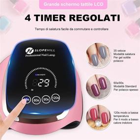 img 3 attached to 💅 Slopehill UV LED Nail Lamp 168W: Professional Gel Polish Dryer with Timer Settings, Automatic Sensor - Perfect for Fingernail & Toenail Art!