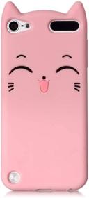 img 3 attached to 🐱 3D розовый кошачий кейс Meow Party для iPod Touch 7 для девочек, леди | Мягкая защитная оболочка для Apple iPod Touch 5, 6 и 7 поколения