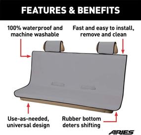 img 3 attached to 🚚 Aries 455459-3147-01 Seat Defender 58"x63" Grey Universal XL Bench Truck Seat Cover Protector