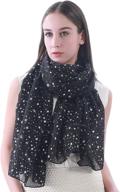 shimmering silver and gold glitter stars women's scarf shawl wrap by lina & lily logo