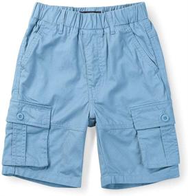 img 4 attached to Elastic Waistband Cotton Multi Pockets Shorts Boys' Clothing