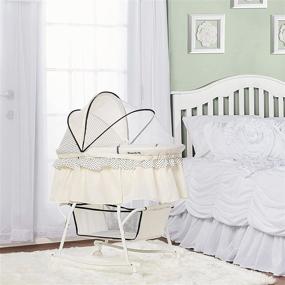 img 3 attached to Dream On Me Lacy Portable Cream Bassinet with 2-in-1 Functionality