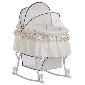 img 4 attached to Dream On Me Lacy Portable Cream Bassinet with 2-in-1 Functionality