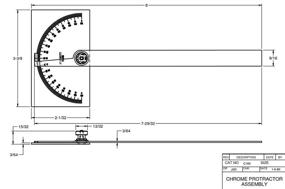 img 1 attached to Starrett C183 Steel Protractor Rectangular: Accurate Angle Measurements for Precision Engineering