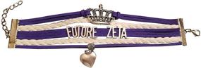 img 2 attached to Greekin' It: Zeta Phi Beta Sorority, Future Zeta Girls Charm Bracelet- Sorority Paraphernalia