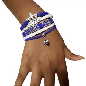 img 3 attached to Greekin' It: Zeta Phi Beta Sorority, Future Zeta Girls Charm Bracelet- Sorority Paraphernalia