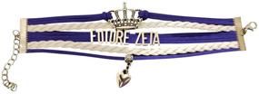 img 1 attached to Greekin' It: Zeta Phi Beta Sorority, Future Zeta Girls Charm Bracelet- Sorority Paraphernalia