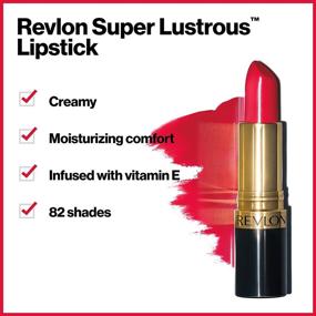 img 2 attached to Revlon Super Lustrous Lipstick, Plum/Berry Pearl Shade, Iced Amethyst (625) - High Impact Lipcolor with Moisturizing Creamy Formula, Enriched with Vitamin E and Avocado Oil