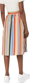 img 1 attached to Astr the Label Women's Shayla Mid Length Full Flare Button Down Skirt with Belt - Stylish and Versatile!
