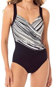 img 3 attached to 👙 Miraclesuit Sanibel Tummy Control One Piece Swimsuit with Underwire Bra – Women's Swimwear