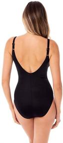 img 2 attached to 👙 Miraclesuit Sanibel Tummy Control One Piece Swimsuit with Underwire Bra – Women's Swimwear