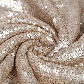 img 3 attached to WISPET Champagne Sequin Backdrop Curtains 2 Panels 2FTx8FT Glitter Champagne Drapes Photo Backdrop Party Wedding Baby Shower Curtain Sparkle Photography Background