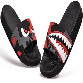 img 3 attached to CCXSSH Non Slip Bathroom Household Slippers Boys' Sandals: Stylish & Secure Footwear