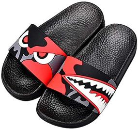 img 4 attached to CCXSSH Non Slip Bathroom Household Slippers Boys' Sandals: Stylish & Secure Footwear