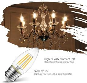 img 2 attached to 💡 LVWIT Chandelier Decorative Industrial Electrical - Candelabra Equivalent