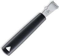 🔪 triangle germany decozester - stainless steel two-in-one channel knife and zester - garnishing and flavoring tool with comfort grip handle - dishwasher safe logo