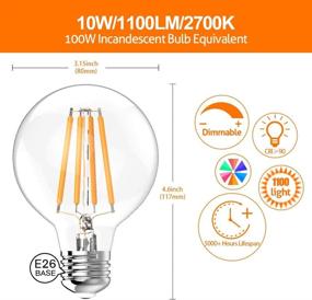 img 2 attached to 💡 Dimmable LED Edison Bulb for Reading and Bathroom Lighting