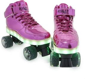 img 4 attached to 🌟 Upgrade Your Skating Experience with Chicago Skates Pulse Light Up Quad Skates