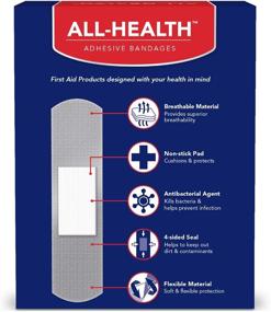 img 3 attached to All Health Antibacterial Sheer Adhesive Bandages - 3/4 in x 3 in - 160 ct - Helps Prevent Infection - Extra Large Comfort & Protection for First Aid and Wound Care