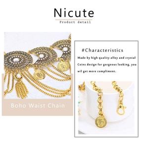 img 1 attached to Nicute Rhinestone Tassel Chains Jewelry